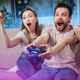 two people playing a one-player game
